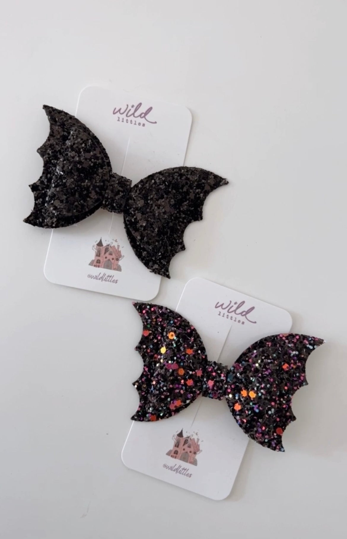 bat wings hair bow clip