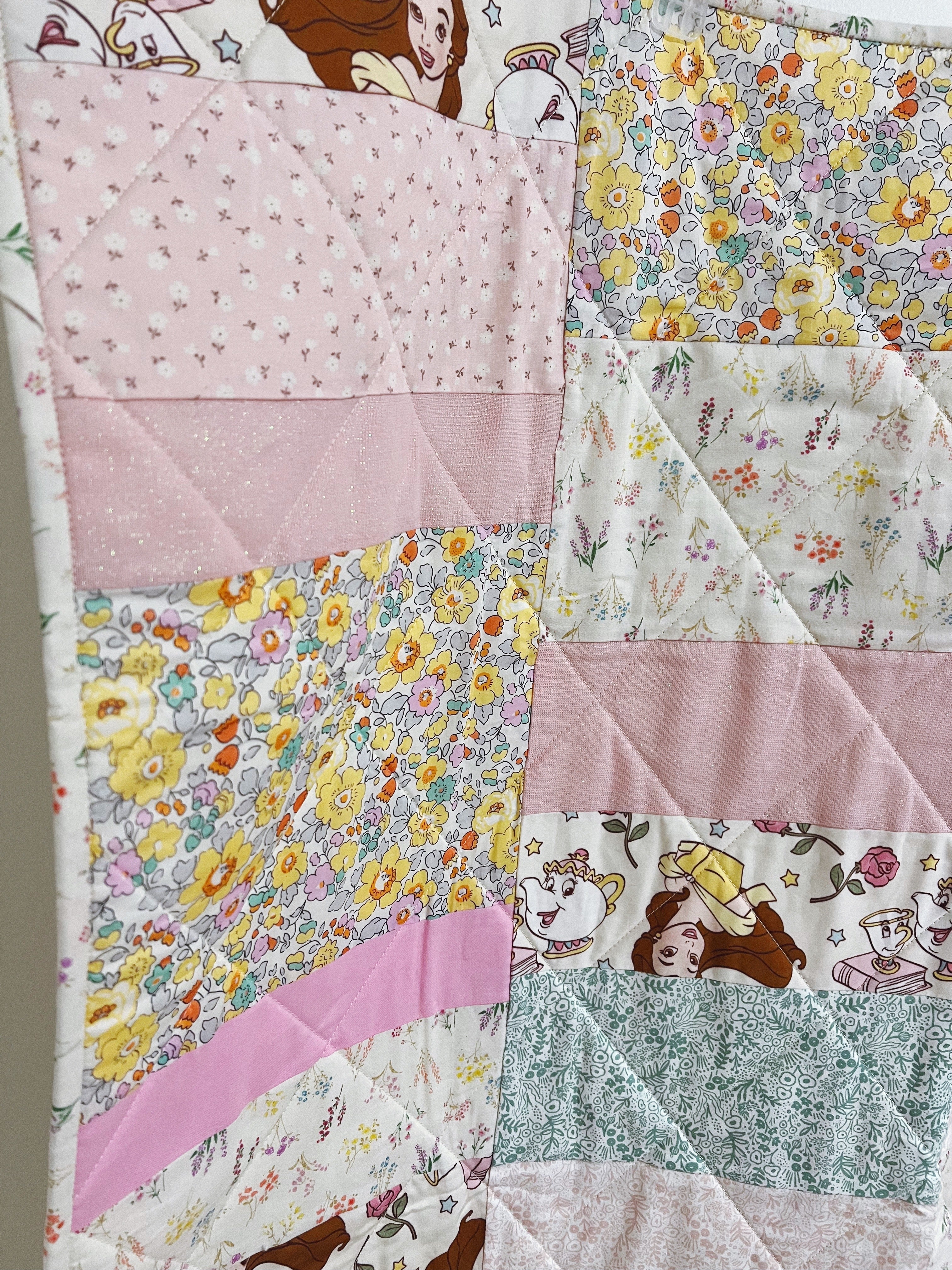 PRE-ORDER belle princess patchwork baby quilt