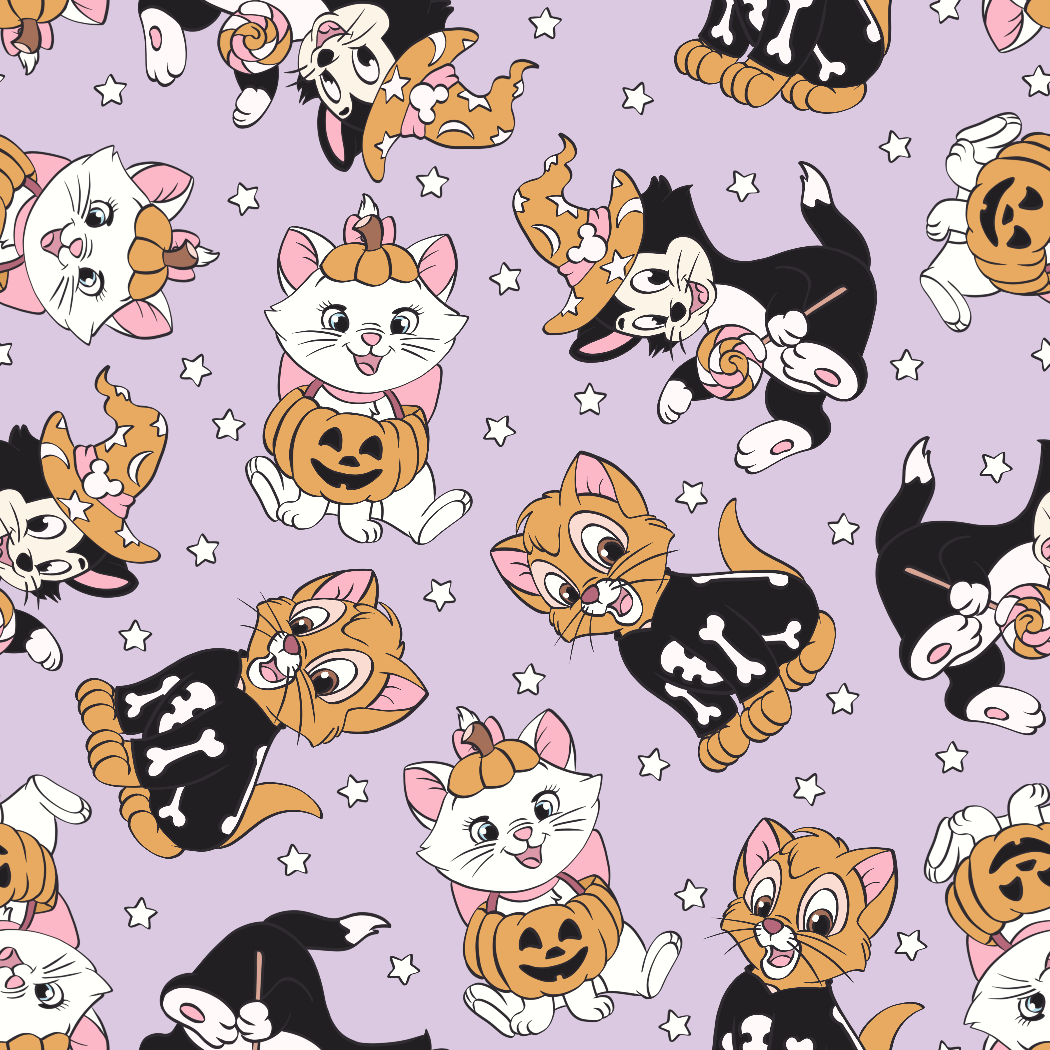 Made to Order Minky Blanket -Spooky Kitties Purple