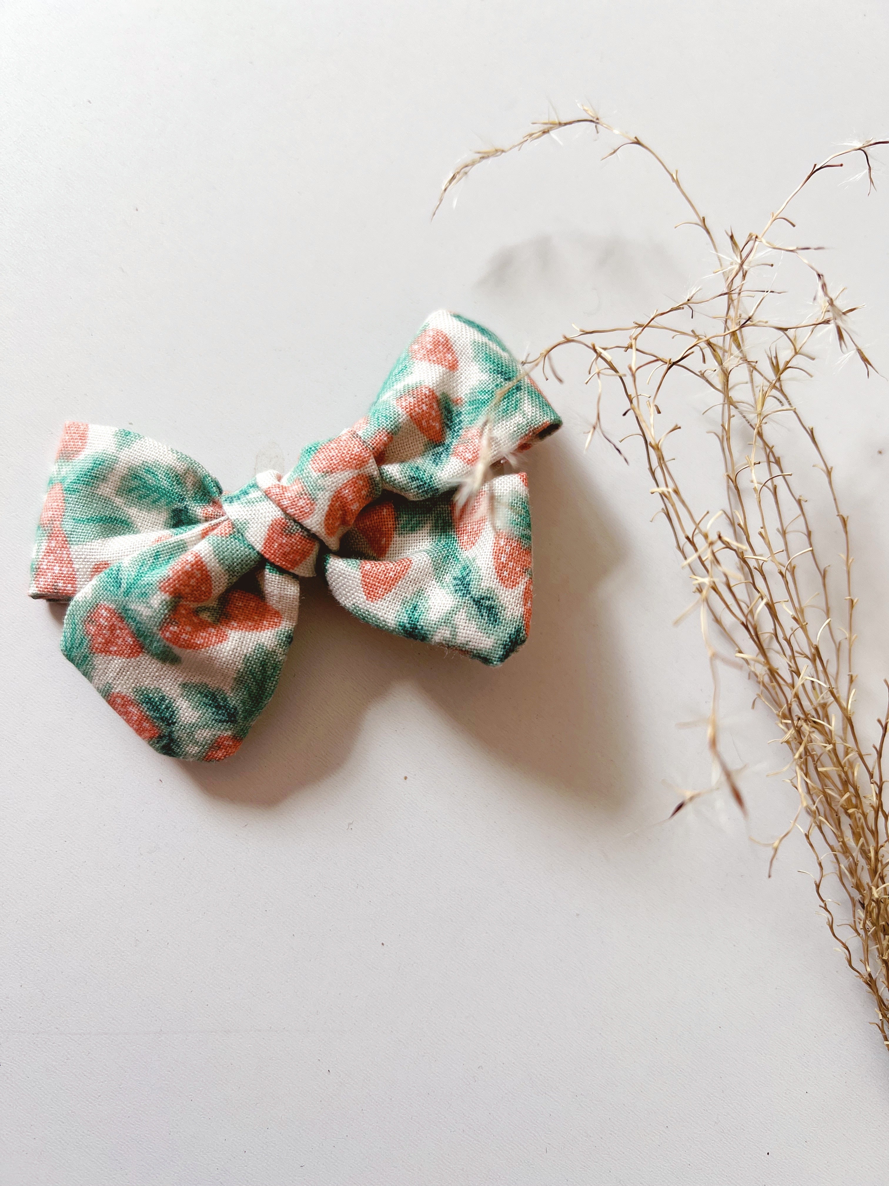 rifle paper co strawberry fields hair bow