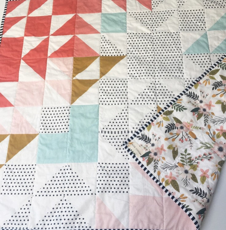 Blush Springs Blooms + Botanicals Wholecloth Quilt - Made to Order | Wild Littles