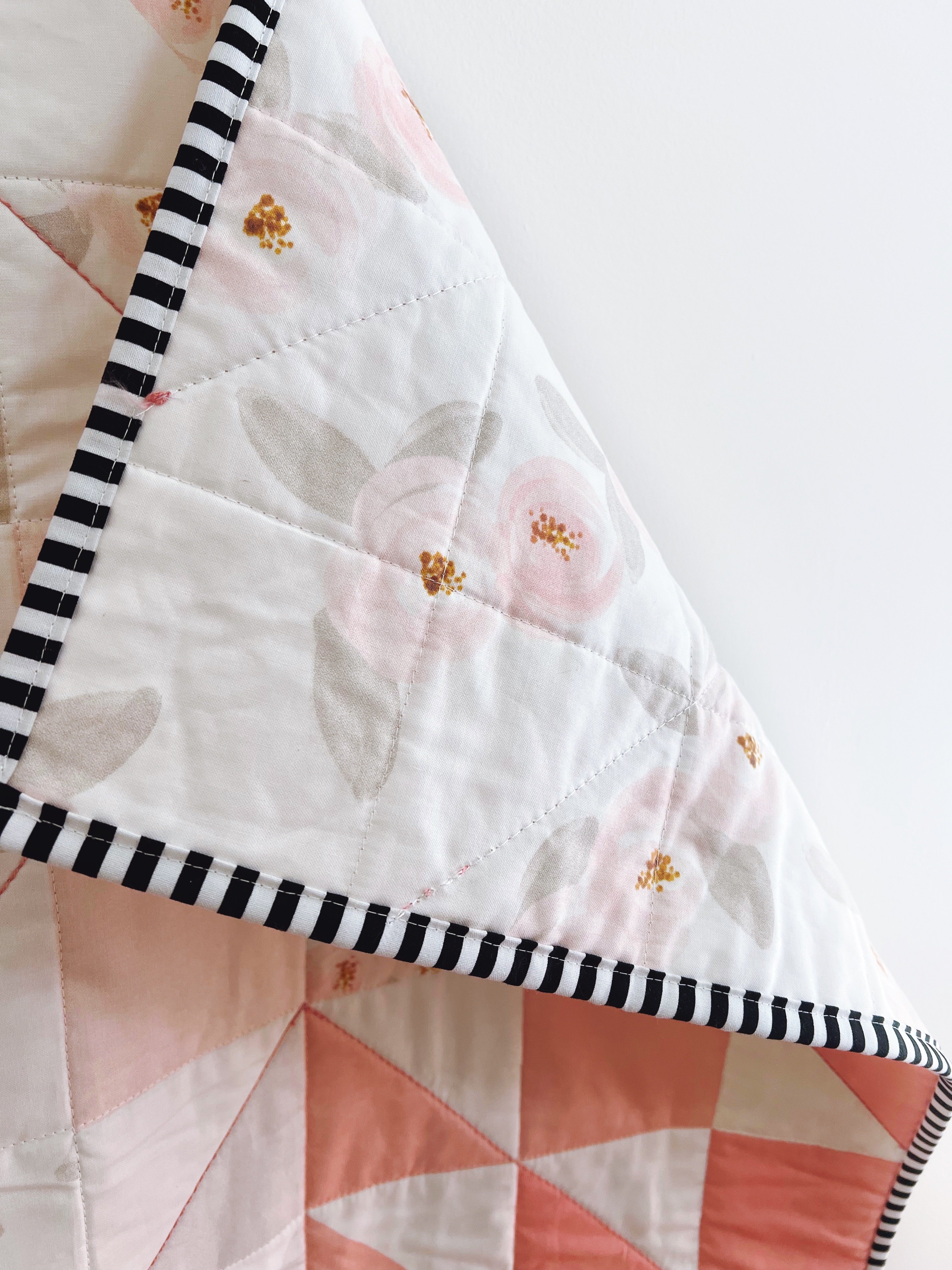 Pink Blush Puzzlecloth Wholecloth Quilt - Made to Order | Wild Littles