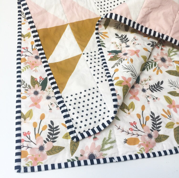Blush Springs Blooms + Botanicals Wholecloth Quilt - Made to Order | Wild Littles