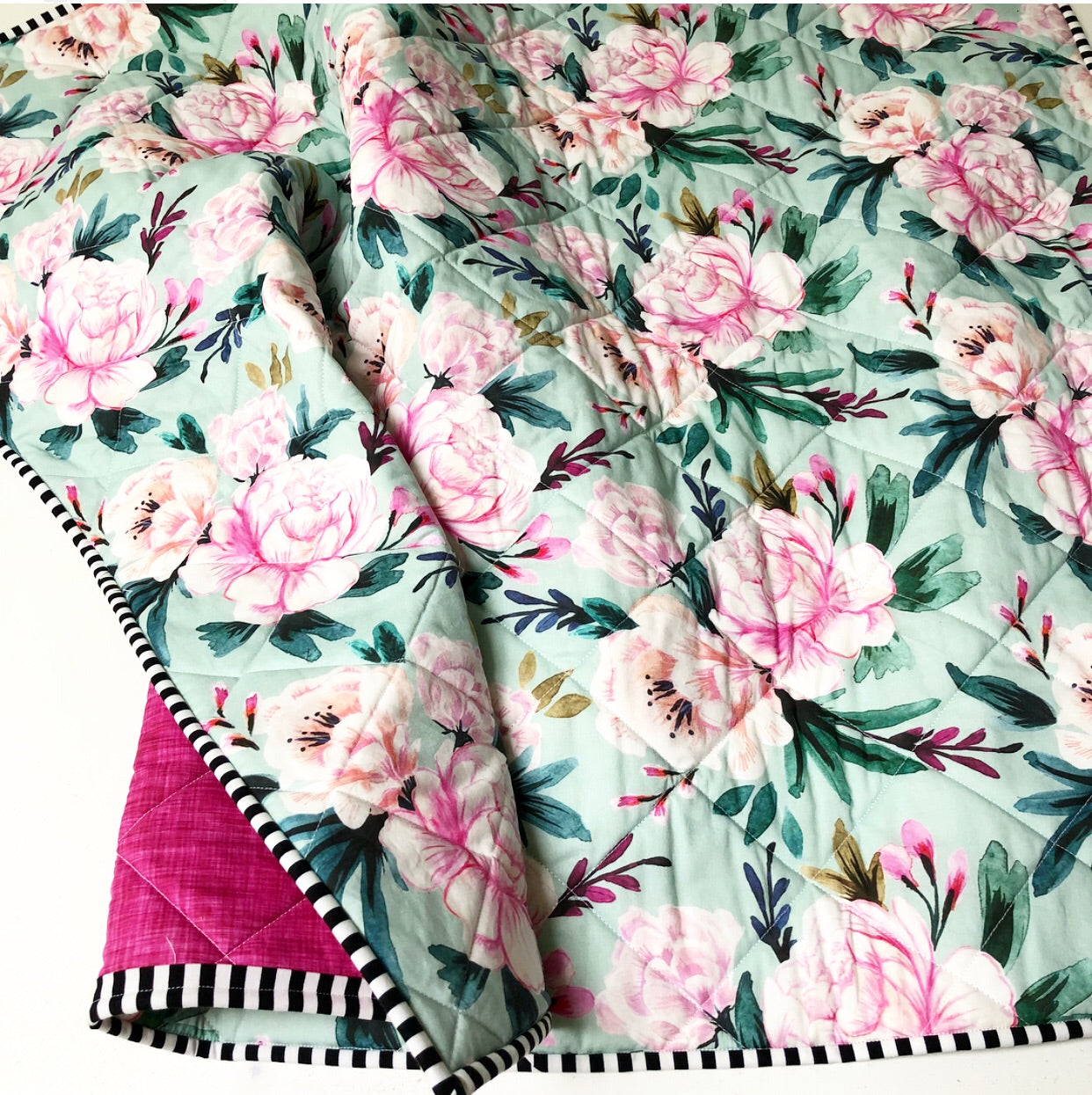 Odette Floral Wholecloth Quilt - Made to Order | Wild Littles