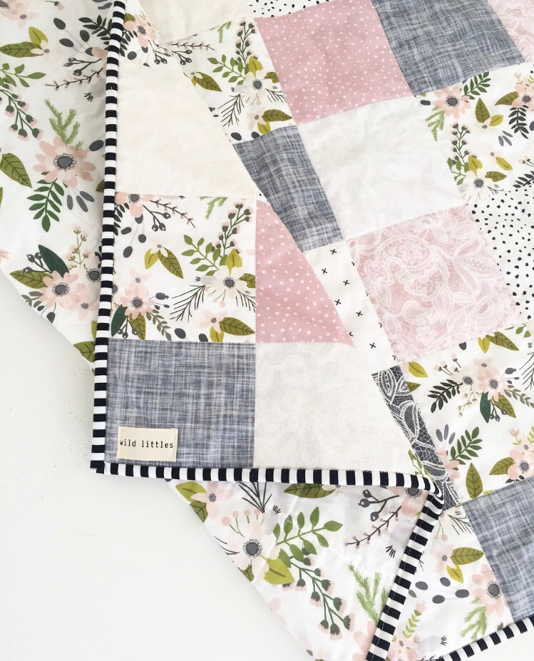 Lavender Puzzlecloth Wholecloth Quilt - Made to Order | Wild Littles