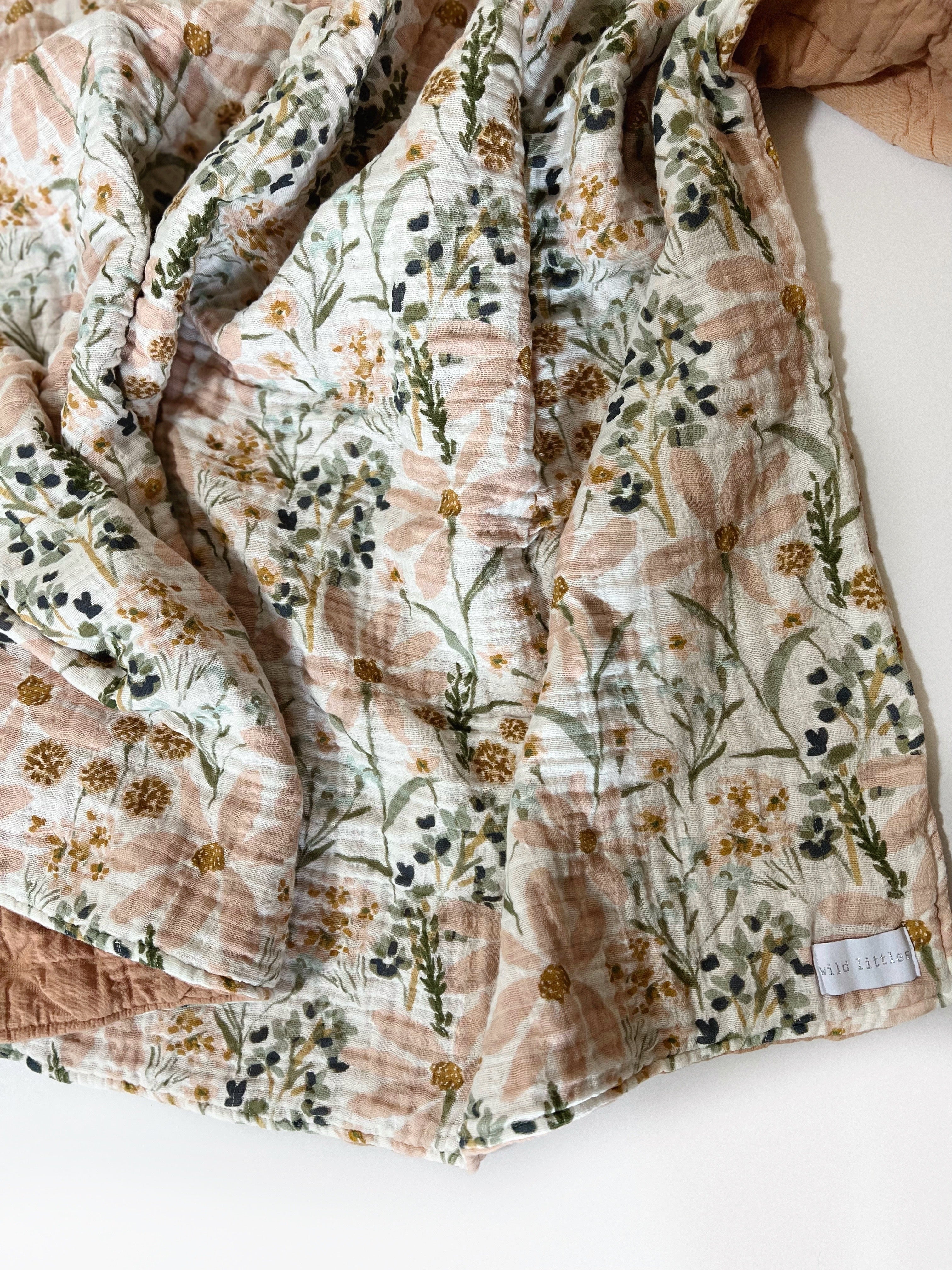 Daisy Muslin Gauze Blanket - Made to Order | Wild Littles