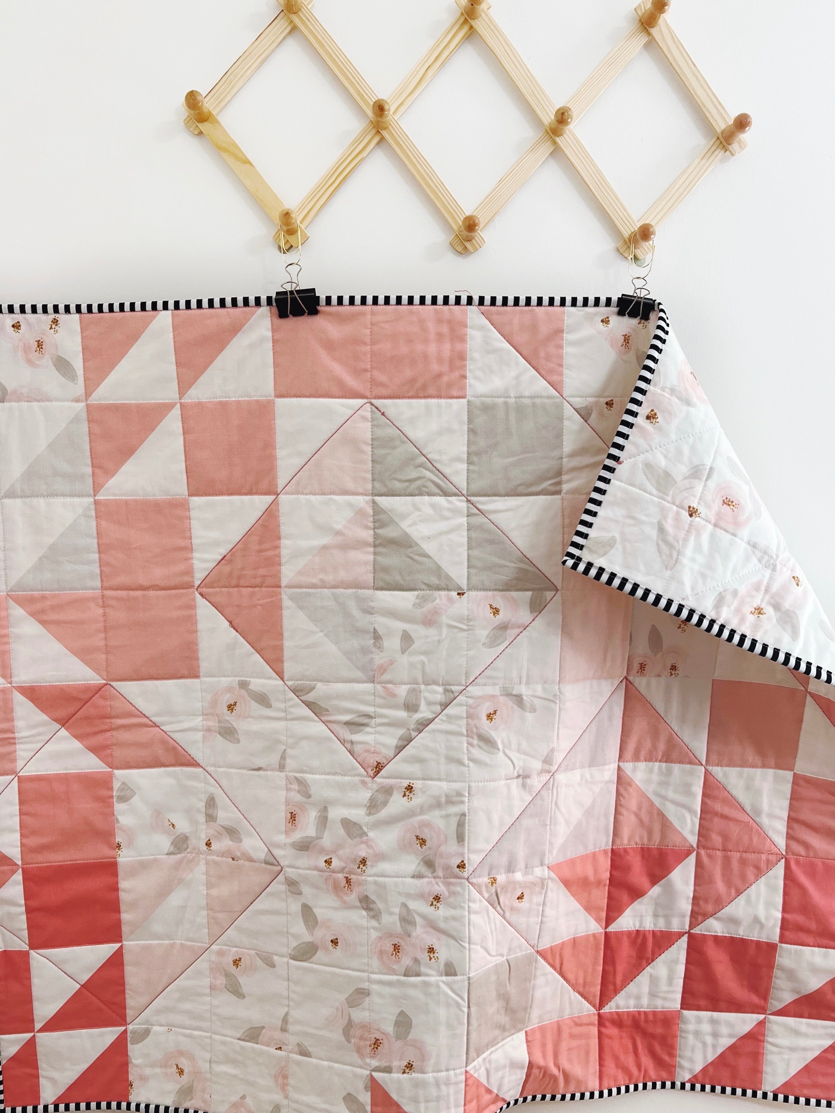 Pink Blush Puzzlecloth Wholecloth Quilt - Made to Order | Wild Littles