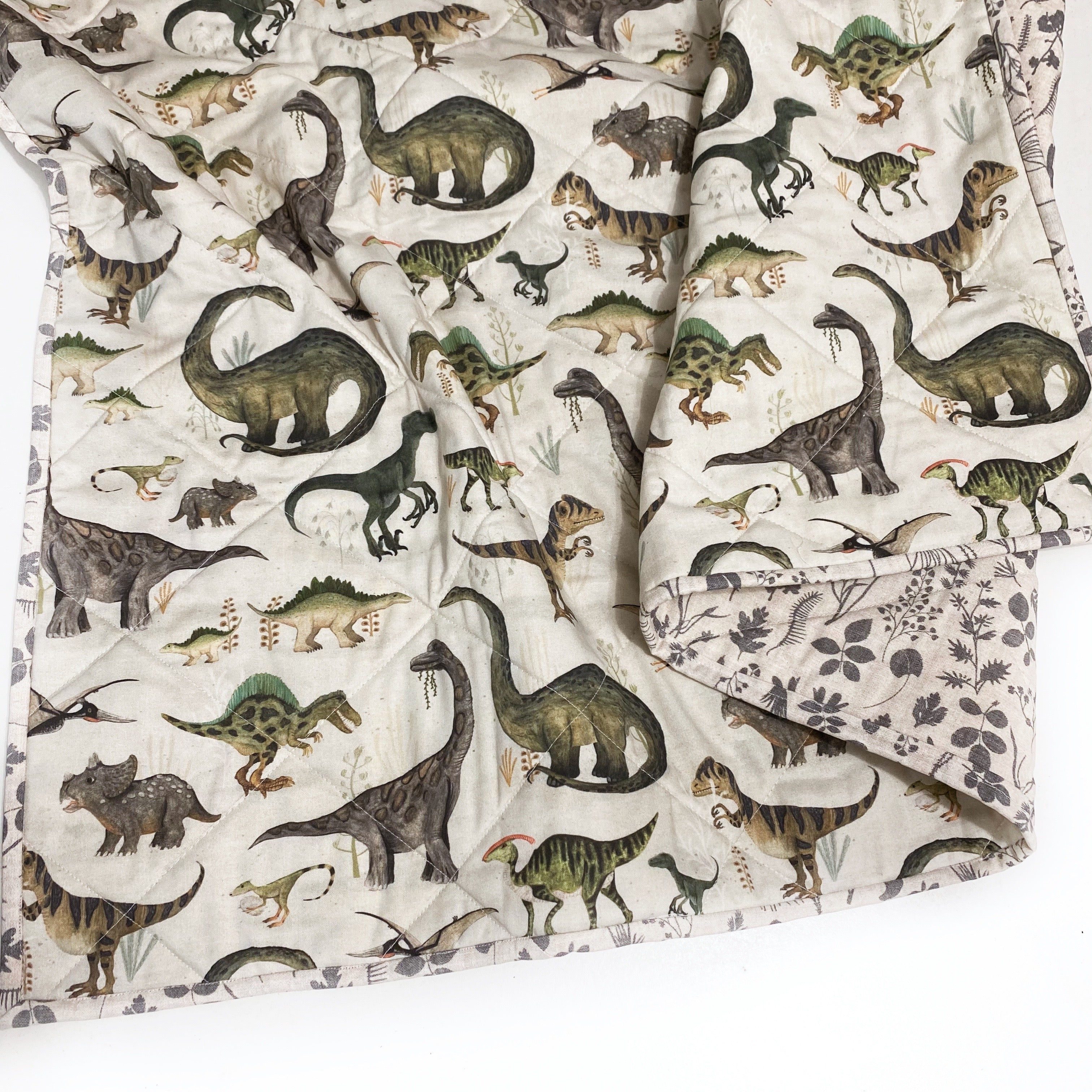 Dino Land Wholecloth Quilt - Made to Order | Wild Littles